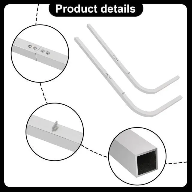 Alt view image 5 of 7 - 2PCS Aluminum Boat Trailer Guide On Poles 1-1/2" Square | 1/8" Thick | in Pair