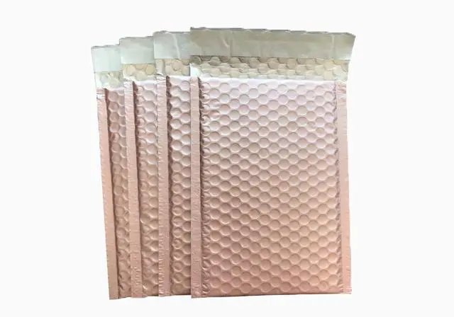 Alt view image 2 of 4 - ProLine 200 Matte Metallic Bubble Padded Mailers #2 8.5x12 Inch Self Seal Padded Envelopes (100 Matte Rose Gold+100 Matte Purple)