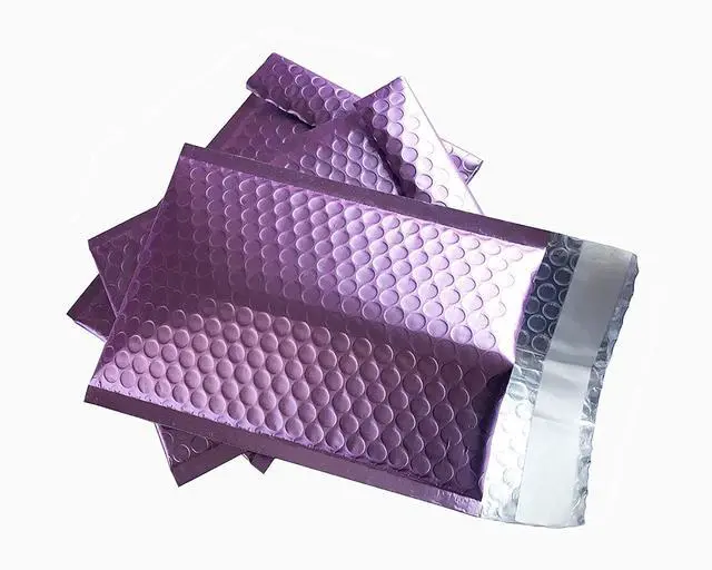 Main image of ProLine 200 Matte Metallic Bubble Padded Mailers #2 8.5x12 Inch Self Seal Padded Envelopes (100 Matte Purple+100 Matte Ice Blue)