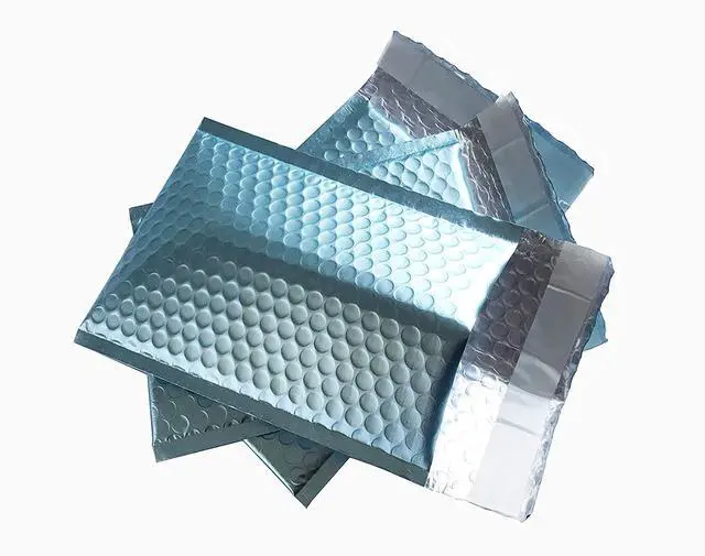 Alt view image 2 of 4 - ProLine 200 Matte Metallic Bubble Padded Mailers #2 8.5x12 Inch Self Seal Padded Envelopes (100 Matte Purple+100 Matte Ice Blue)