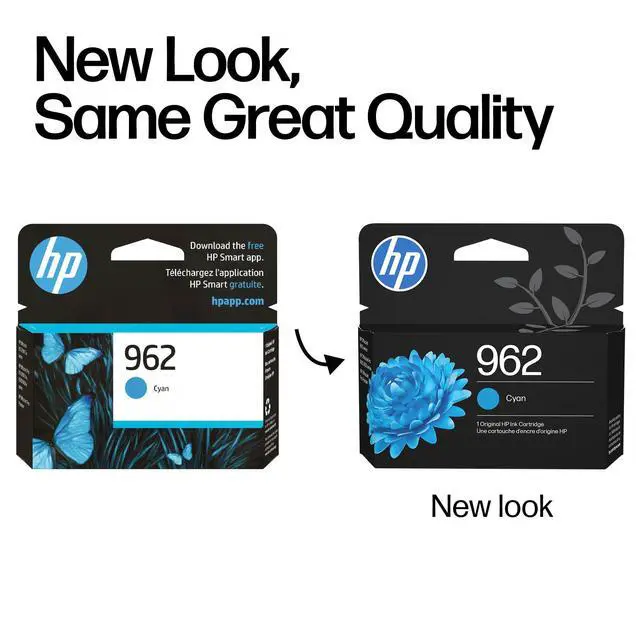 Alt view image 3 of 7 - 962 Cyan Ink Cartridge | Works with OfficeJet 9010,Pro 9010,9020 | Eligible for Instant Ink 3HZ96AN,(Pack of 2)