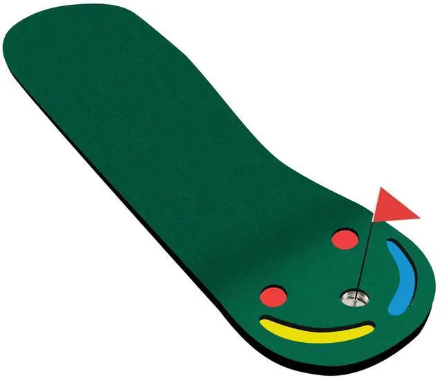 Main image of Par Three Golf Putting Green 9.8 ft x 3 ft, Golf Practice Mat w/ 3 Putting Cups, 1 Flag and Golf Hole Covers, Golf Putting Mat for Indoor Outdoor