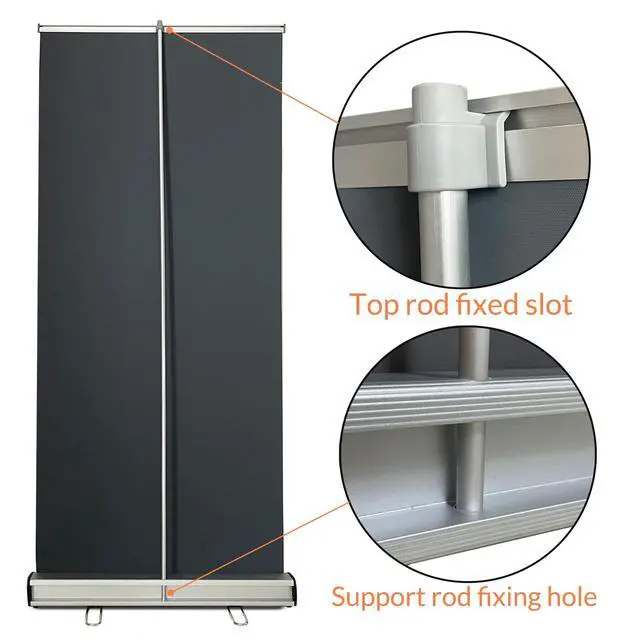Alt view image 4 of 7 - 33.5"x80" Retractable Roll up Banner Standwith heavy-duty base and Padded Carrying Bag for Trade Shows, Conferences, Promotional Events (STAND ONLY)