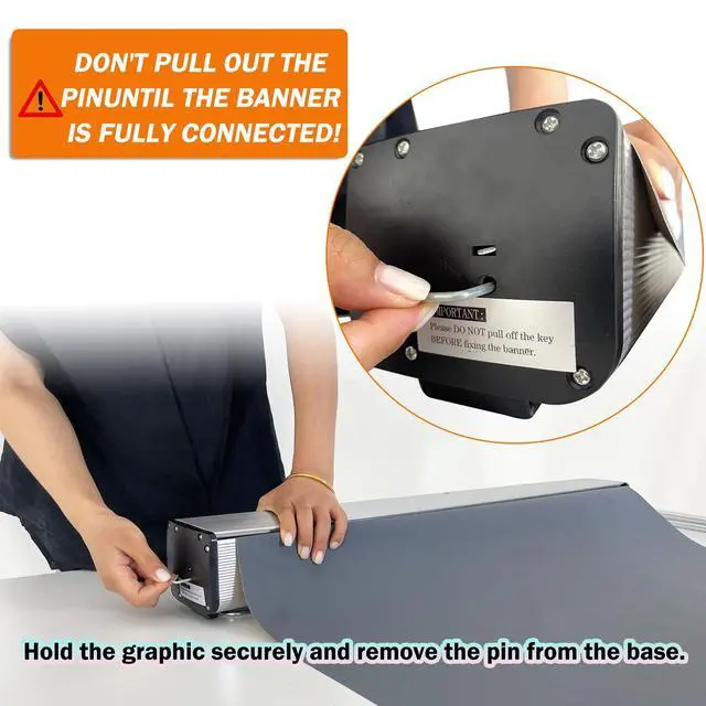 Alt view image 6 of 7 - 33.5"x80" Retractable Roll up Banner Standwith heavy-duty base and Padded Carrying Bag for Trade Shows, Conferences, Promotional Events (STAND ONLY)