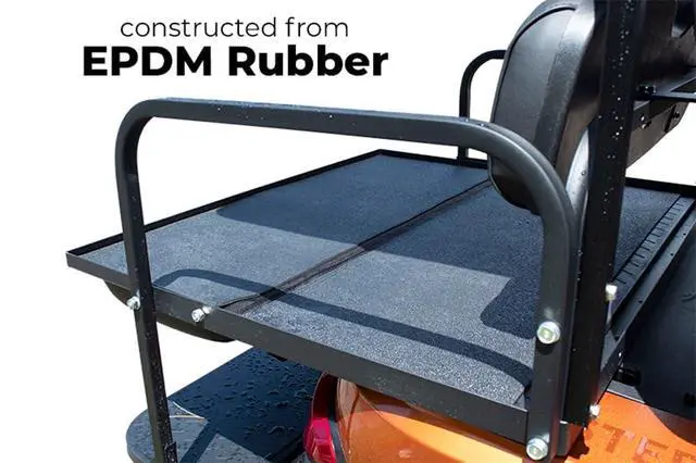 Alt view image 2 of 5 - Rear Seat Golf Cart Mat Fold-Down EPDM Rubber Cargo Mat for Club Car, Yamaha, EZGO | Non-Slip, UV Resistant, Durable Golf Cart Mats for EZGO & More | Heavy-Duty Golf Cart Mats