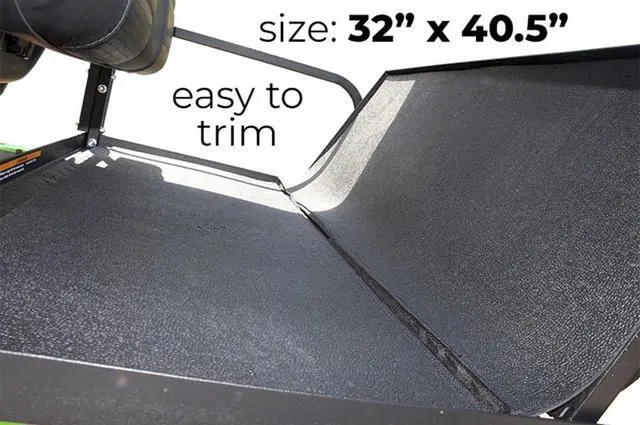 Alt view image 5 of 5 - Rear Seat Golf Cart Mat Fold-Down EPDM Rubber Cargo Mat for Club Car, Yamaha, EZGO | Non-Slip, UV Resistant, Durable Golf Cart Mats for EZGO & More | Heavy-Duty Golf Cart Mats