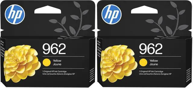 Main image of 962 Yellow Ink Cartridge | Works with OfficeJet 9010,Pro 9010,9020 | Eligible for Instant Ink 3HZ98AN,(Pack of 2)