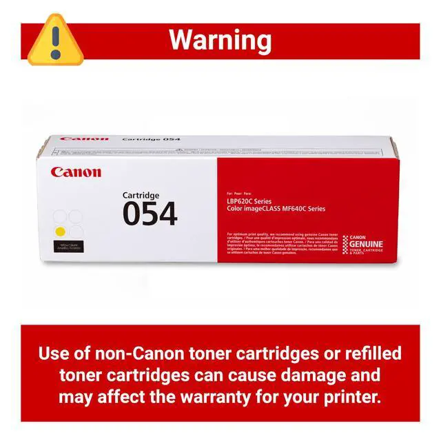 Alt view image 4 of 6 - Genuine 054 Yellow Toner Cartridge Compatible with LBP622Cdw, LBP623Cdw, MF641Cdw, MF642Cdw, MF644Cdw