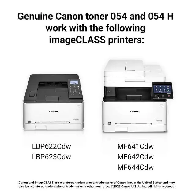 Alt view image 6 of 6 - Genuine 054 Yellow Toner Cartridge Compatible with LBP622Cdw, LBP623Cdw, MF641Cdw, MF642Cdw, MF644Cdw
