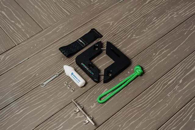 Alt view image 4 of 7 - Tow-Behind Dock Storage - Keep Tubes Secure & Organized - No Drill Easy Install - Heavy Duty, UV & Rust Resistant - Made in USA- Fits a 2" Square Post