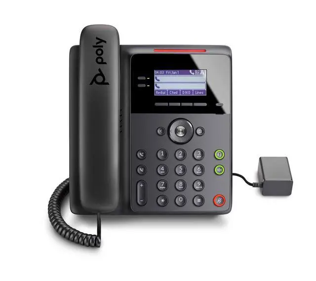 Alt view image 5 of 7 - Edge B20 IP Desk Phone, PoE (com) - Open SIP - Connect to 8 Lines, Contacts - Acoustic Fence Technology - RJ9 and 3.5mm Headset Ports Illuminated Keys Where You Need Them