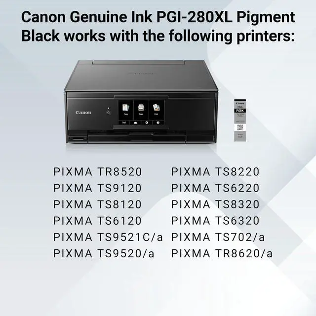 Alt view image 2 of 7 - PGI-280XL PGBK Compatible to TR7520,TR8520,TR8620,TS6120,TS6220,TS6320,TS702,TS8120,TS8220,TS8320,TS9120,TS9520 Printers (Pack of 2)