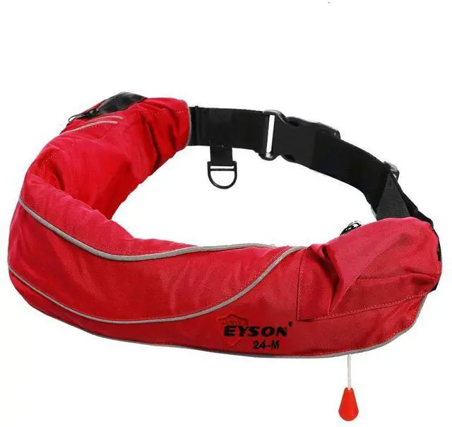 Main image of Inflatable Life Jacket Life Vest Life Ring Belt Pack Waist Bag Manual
