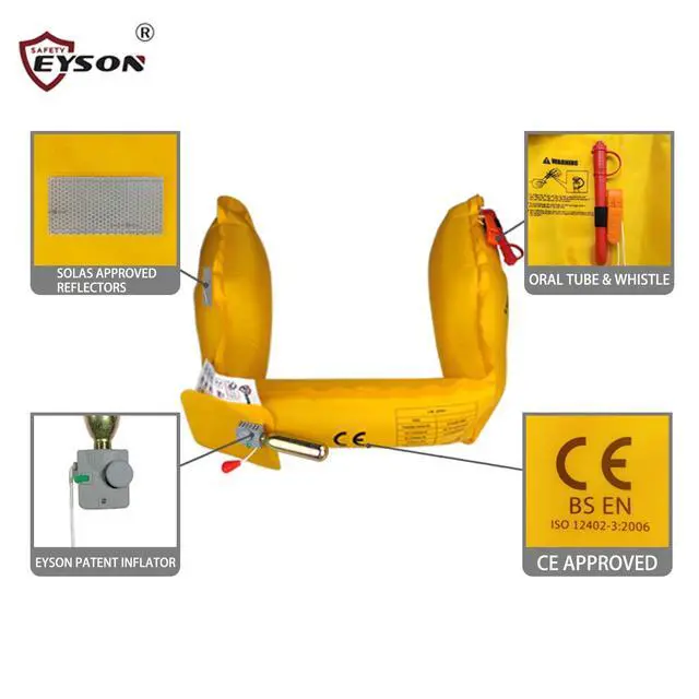 Alt view image 5 of 7 - Inflatable Life Jacket Life Vest Life Ring Belt Pack Waist Bag Manual