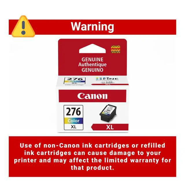 Alt view image 6 of 7 - CL-276 XL Genuine Color Ink Cartridge,Compatible with TS3520/3522,TR4720/4722,TS3720/3722,(Pack of 2)