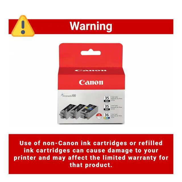 Alt view image 3 of 7 - PGI-35/CLI-36 2 Genuine Black and Color Value Pack Compatible to iP100, iP110, TR150 and TR160 Printers