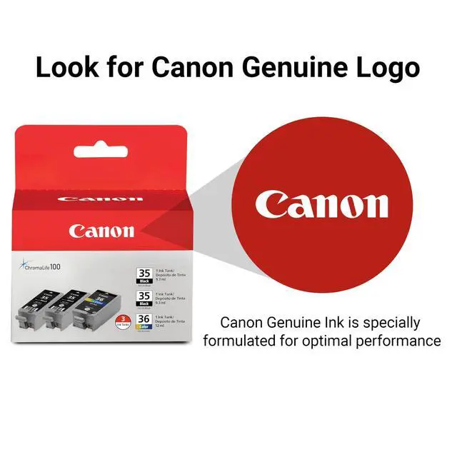 Alt view image 4 of 7 - PGI-35/CLI-36 2 Genuine Black and Color Value Pack Compatible to iP100, iP110, TR150 and TR160 Printers