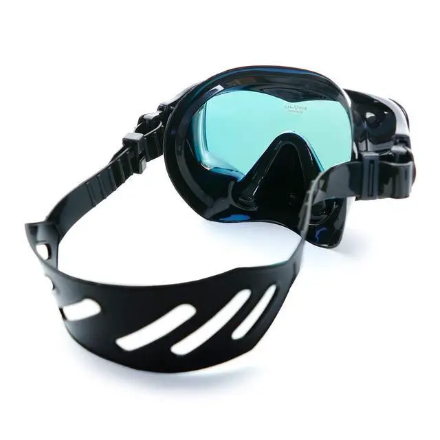 Alt view image 2 of 7 - Hi Definition Mask and Snorkel Combo - Single Lens Adult Set - Diving Mask With Valve - Scuba Accessories