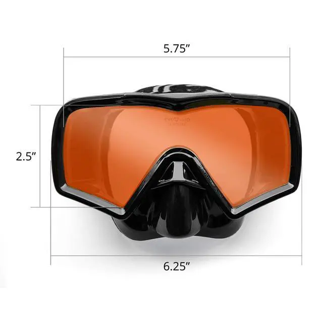 Alt view image 5 of 7 - Hi Definition Mask and Snorkel Combo - Single Lens Adult Set - Diving Mask With Valve - Scuba Accessories