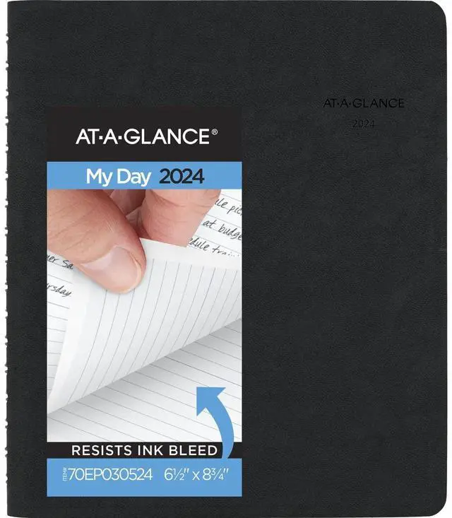 Main image of 2024 Daily Appointment Book Planner, 6-1/2" x 8-3/4", Medium, The Action Planner, Black (70EP030524)