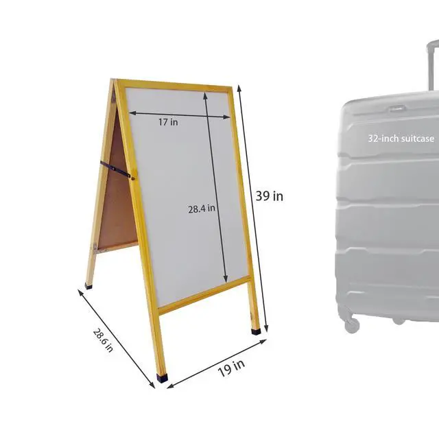 Alt view image 5 of 7 - ® A Frame Double Sided White Menu Board Dry Eraser 19X37X28 10235-SPECIAL