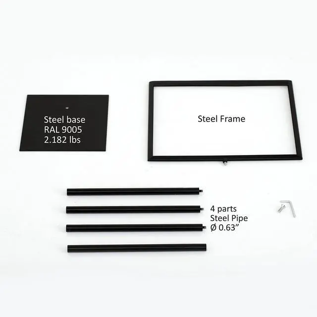 Alt view image 7 of 7 - Floor Standing Sign Holder 11x14 Inches Black Landscape Double Sided Menu Poster Display Flat Base For Restaurant Cafe Hotel School Hospital