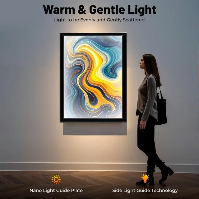 Alt view image 6 of 7 - LED Poster Frame, 24" x 36" LED Backlit Poster Photo Frame Movie Poster Aluminum Alloy Advertisement Signage Light Sign, Wall Mounting, Frame for Movie Poster Advertising Display (Black, 24" x 36")