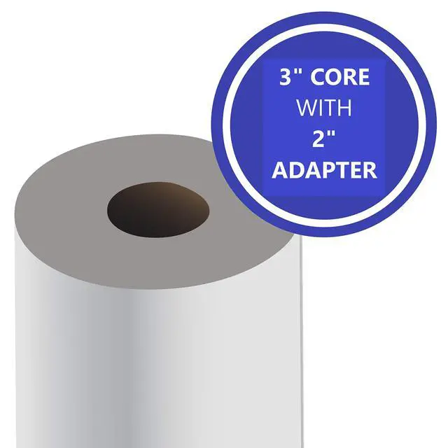 Alt view image 2 of 4 - wide format Polypropylene 24" x 100' 8 mil Matte Finish No-Tear Lay Flat with 3"core and 2"core adapter For Aqueous and Latex Printers 1 roll/carton (2375)