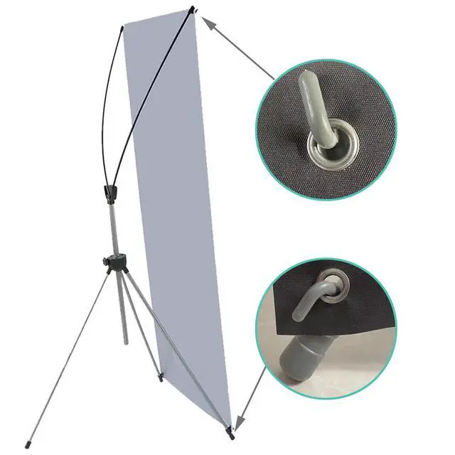 Alt view image 3 of 7 - New & Premium Adjustable 36"x79" X-Frame Banner Stand Portable Travel Bag Trade Show Exhibition