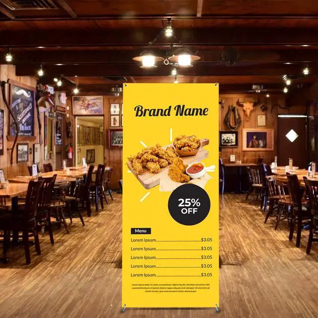 Alt view image 7 of 7 - New & Premium Adjustable 36"x72" X-Frame Banner Stand Portable Travel Bag Trade Show Exhibition