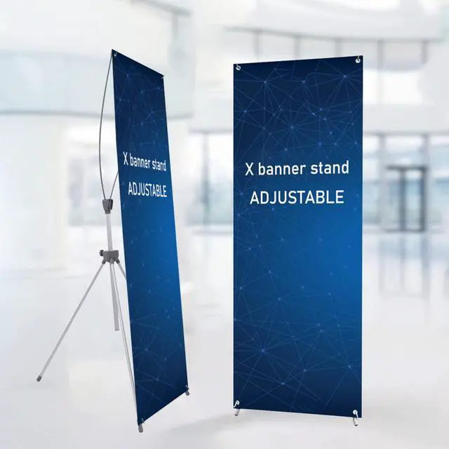 Alt view image 6 of 7 - New & Premium Adjustable 36"x72" X-Frame Banner Stand Portable Travel Bag Trade Show Exhibition