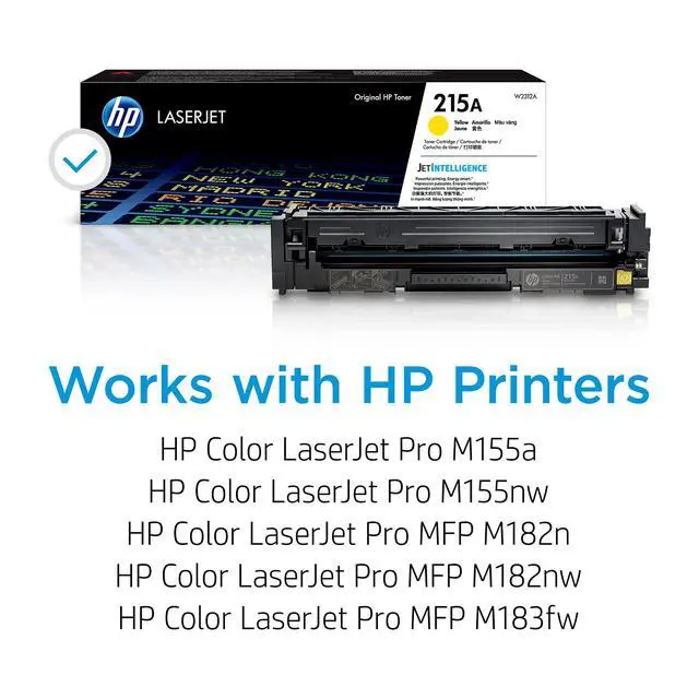 Alt view image 2 of 7 - 215A Yellow Toner Cartridge Printers | Works with Printer Series: Color LaserJet Pro M155, Color LaserJet Pro MFP M182, M183 | W2312A