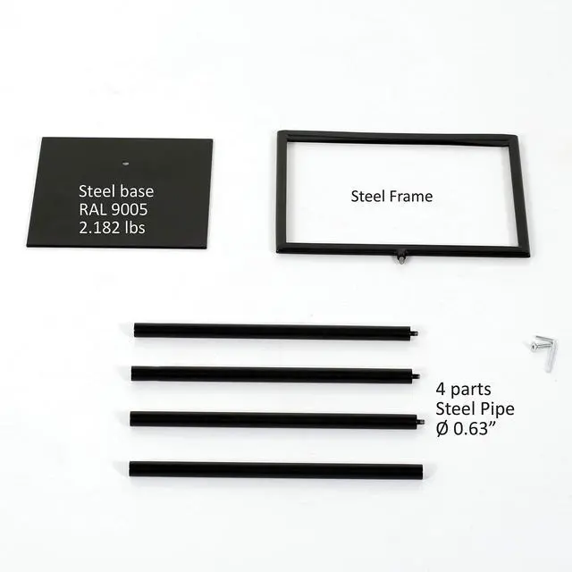 Alt view image 6 of 6 - Floor Standing Sign Holder 8.5x11 Inches Black Landscape Double Sided Menu Poster Display Flat Base For Restaurant Cafe Hotel School Hospital