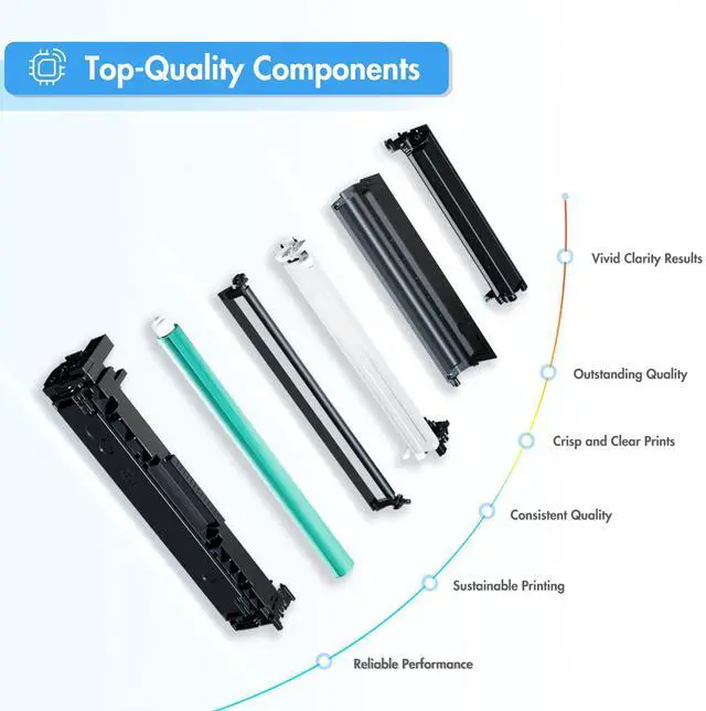 Alt view image 6 of 7 - 201X Toner Cartridge 4 Pack High Yield 201A MFP M277dw M252dw | Compatible for HP Color Laserjet M277dw Pro M252dw M252n M277c6 M274n M277 M252 CF400X CF401X CF402X CF403X Printer (K/C/M/Y)
