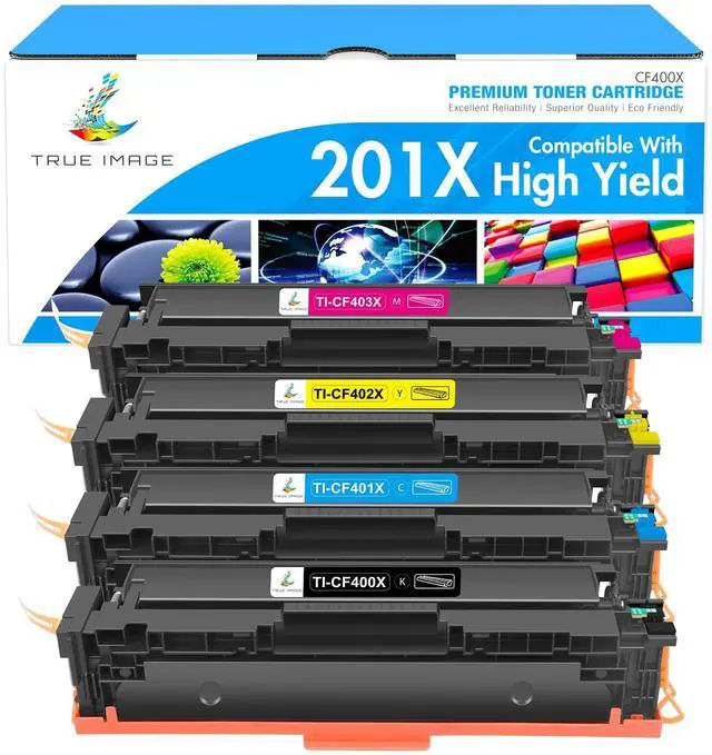 Main image of 201X Toner Cartridge 4 Pack High Yield 201A MFP M277dw M252dw | Compatible for HP Color Laserjet M277dw Pro M252dw M252n M277c6 M274n M277 M252 CF400X CF401X CF402X CF403X Printer (K/C/M/Y)