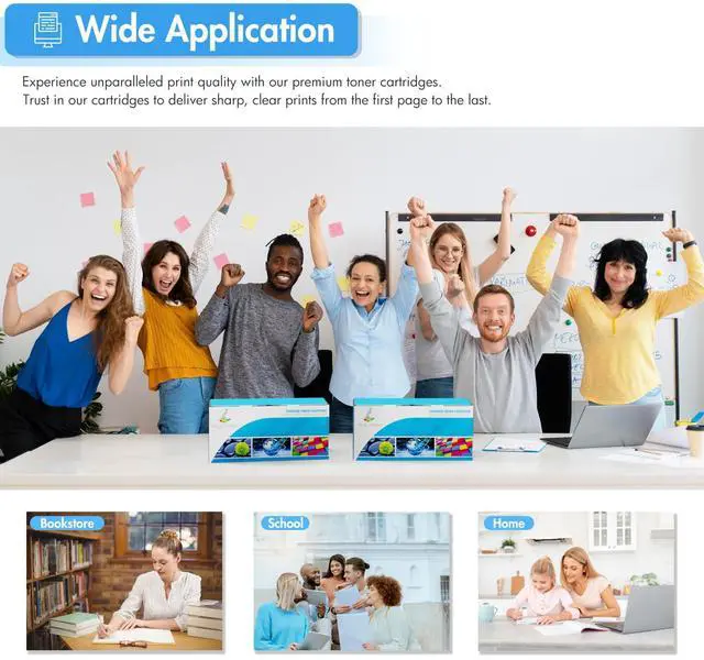 Alt view image 7 of 7 - 201X Toner Cartridge 4 Pack High Yield 201A MFP M277dw M252dw | Compatible for HP Color Laserjet M277dw Pro M252dw M252n M277c6 M274n M277 M252 CF400X CF401X CF402X CF403X Printer (K/C/M/Y)
