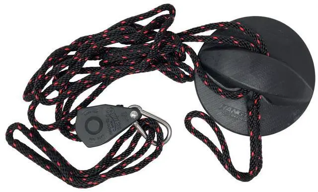 Main image of Boat Cover Support System: Mooring Cover Suspension with Rope Ratchet Pulley, Marine Grade Material, Universal Fit Wakeboard Tower, Bimini & T-Top Compatible