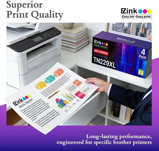 Alt view image 5 of 7 - TN229XL MFC-L3780CDW Toner for Brother TN229XL Toner Cartridges | TN-229XL TN229 XL to use with MFC-L3780CDW HL-L3280CDW HL-L3220CDW MFC-L3720CDW MFC-L3765CDW HL-L3295CDW Printer (4 Pack)