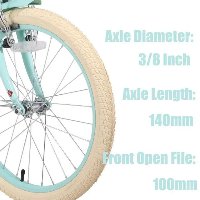 Alt view image 3 of 6 - 20 Inch Front Wheel for Kid Bike, 20" Replacement Bicycle Wheels with Bike Tire and Inner TubeCompatible with Rim Brake for 20 in Children Bikes, Boys Girls Bicycles