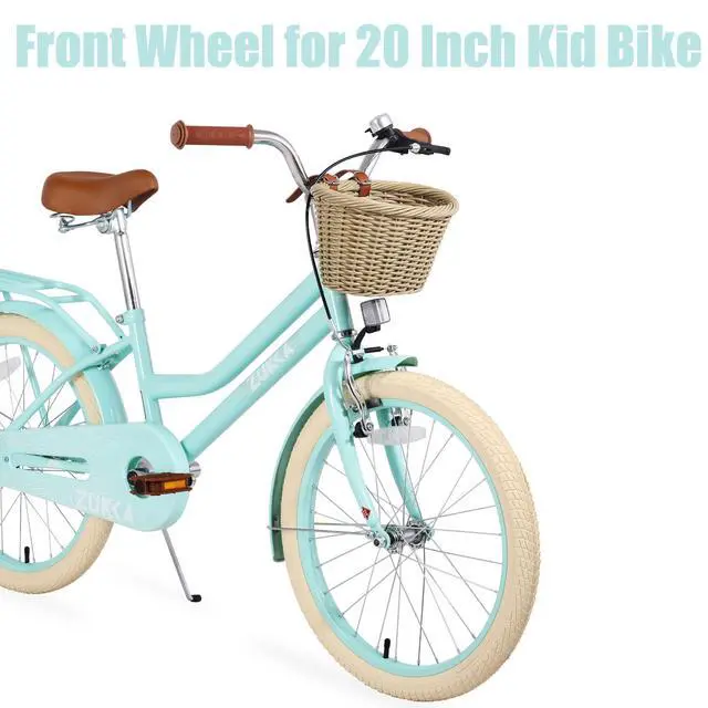 Alt view image 2 of 6 - 20 Inch Front Wheel for Kid Bike, 20" Replacement Bicycle Wheels with Bike Tire and Inner TubeCompatible with Rim Brake for 20 in Children Bikes, Boys Girls Bicycles
