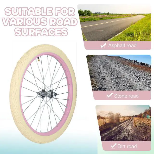 Alt view image 6 of 6 - 20 Inch Front Wheel for Kid Bike, 20" Replacement Bicycle Wheels with Bike Tire and Inner TubeCompatible with Rim Brake for 20 in Children Bikes, Boys Girls Bicycles