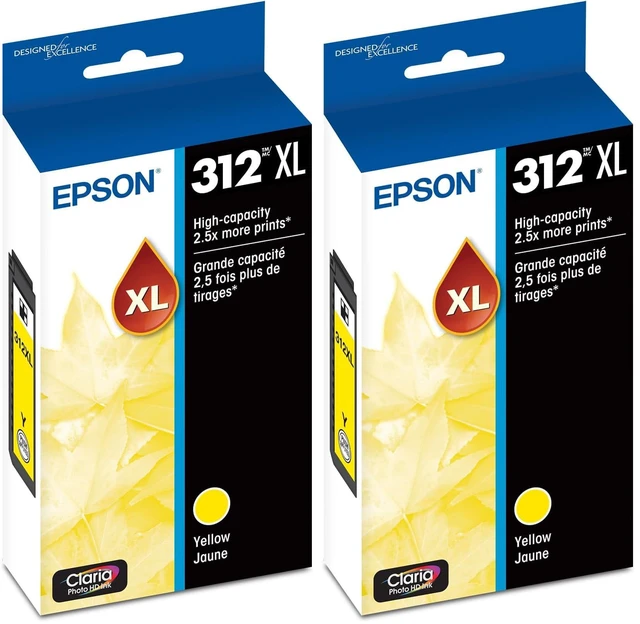 Main image of T312 Claria Photo HD -Ink High Capacity Yellow -Cartridge (T312XL420-S) for Select Expression Photo Printers (Pack of 2)