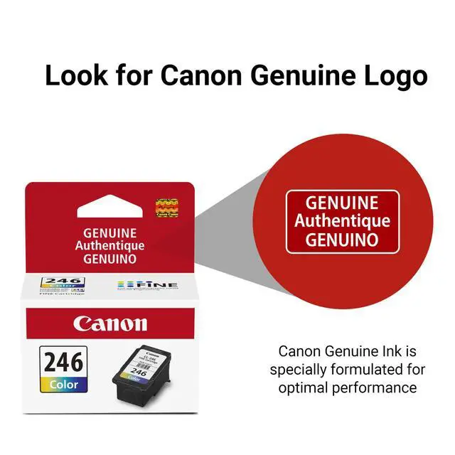 Alt view image 7 of 7 - CL-246 Genuine Color Ink Cartridge, Compatible with iP2820, MG2420/2924/2920/3020/2522/2525, MX492, TS3120/302/302a/202/202a/4520/3320 (Pack of 2)