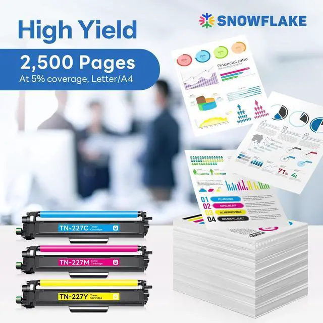 Alt view image 3 of 7 - TN227 TN-227 C/M/Y High Yield Toner Cartridge Compatible TN-227 Cyan Magenta Yellow Replacement for Brother TN-227 TN227 TN-227C/M/Y MFC-L3770CDW MFC-L3710CW Printer (3 Pack)