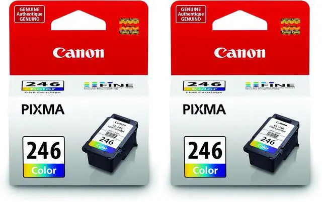 Main image of CL-246 Genuine Color Ink Cartridge, Compatible with iP2820, MG2420/2924/2920/3020/2522/2525, MX492, TS3120/302/302a/202/202a/4520/3320 (Pack of 2)