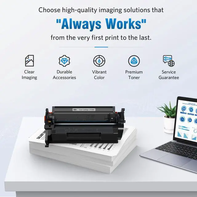 Alt view image 6 of 6 - 58A Toner Cartridge Black (with chip) Compatible Replacement for HP 58A CF258A 58X CF258X Work with HP Laser MFP M428fdw M428fdn M428dw Pro M404n M404dn M404dw M406dn M430f M404 M428 Printer, 2-Pack