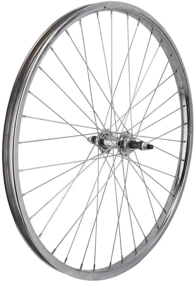 Main image of Wheel Master Rear Bicycle Wheel 26 x 1.75/2.125 36H, Steel Bolt On, Chrome with Chrome Spokes, Freewheel 5/6/7 SPD
