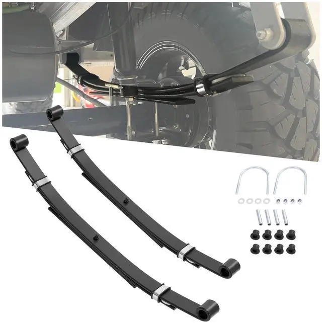 Main image of Rear Leaf Springs Compatible With Club Car DS Golf Cart 1981-Up Heavy Duty 3 Leafs with Bushings and Sleeves/Set of 2