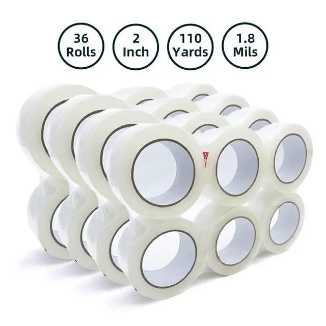 Alt view image 2 of 6 - Standard Packaging Tape Refill,Acrylic Adhesive,Commercial Grade,3 Inch Core, 1.8 Mil, 2Inch x 110 Yards (36 Rolls (1.8MIL 2IN X 110yd))