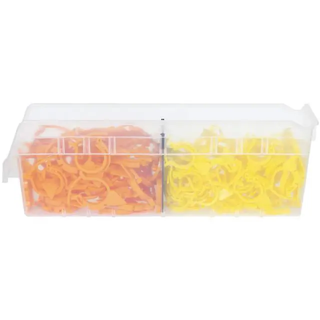 Alt view image 4 of 7 - 30048 Plastic Nesting ShelfMax Storage Bin Box, (18-Inch x 4-Inch x 6-Inch), Clear, (8-Pack)